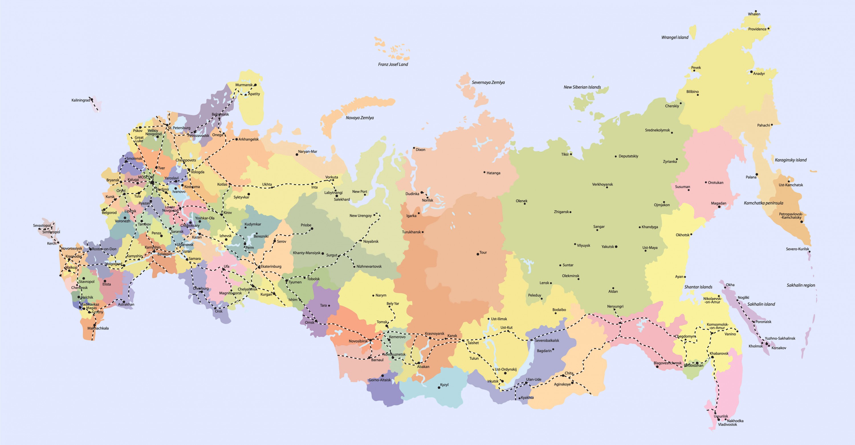 Политическая карта РФ С Крымом